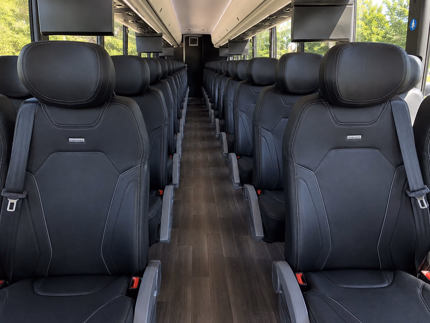 stratford charter bus rental interior